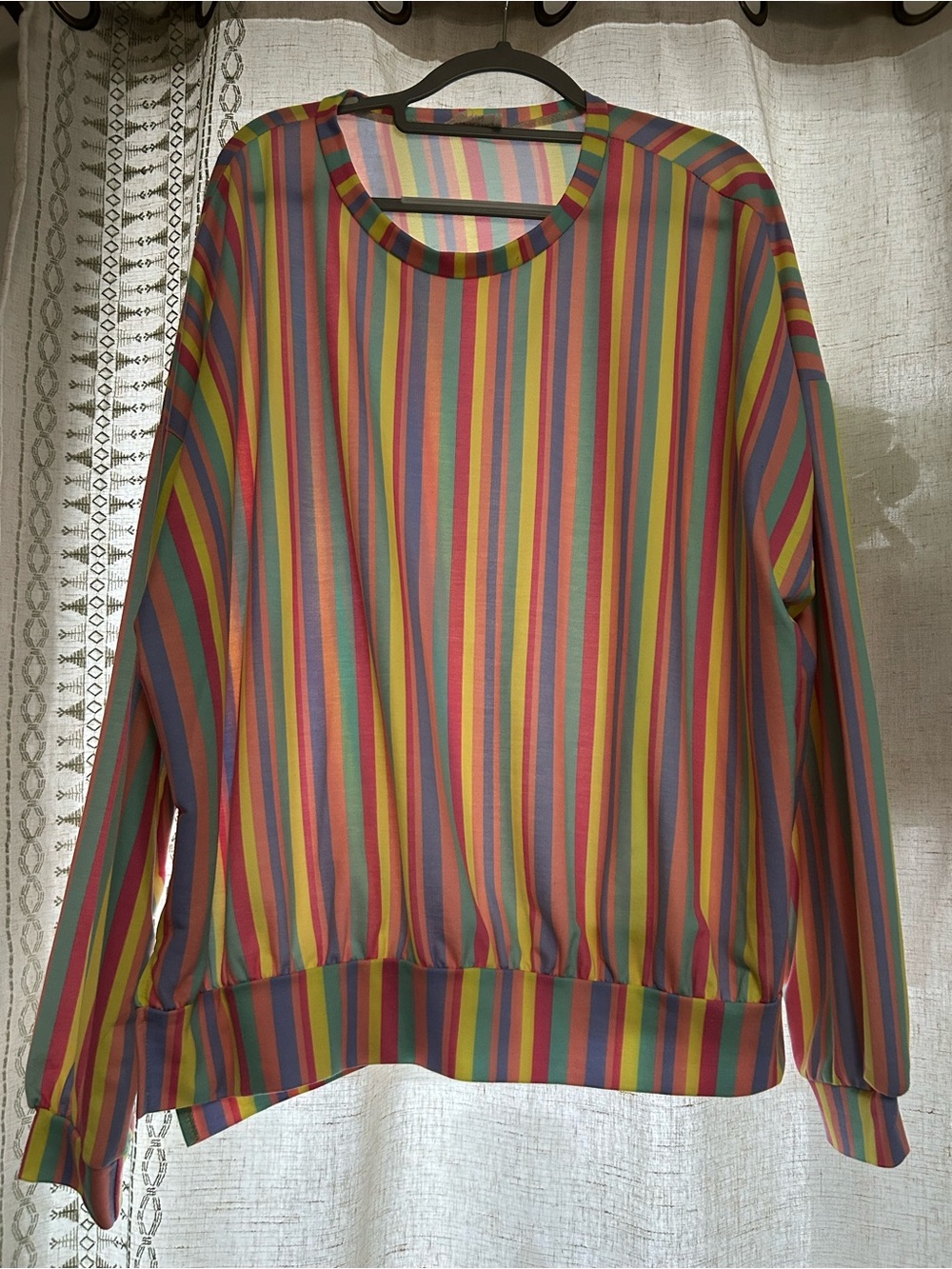 Women's Multicolor Stripe Long-Sleeve Top